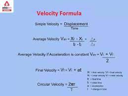 Velocity Formula Equation In Physics
