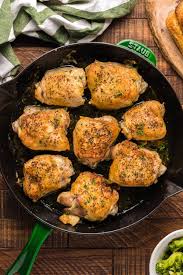 baked en thighs in cast iron