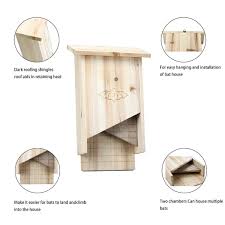 wooden bat houses large box easy to