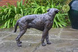 bronze boxer sculpture boxer dog