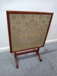 Vintage Wooden Glazed Tapestry Fire