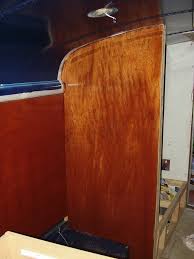 staining luan panels bus