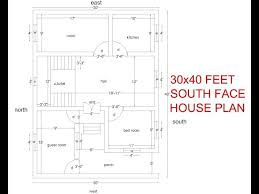 30x40 Feet South Facing House Plan
