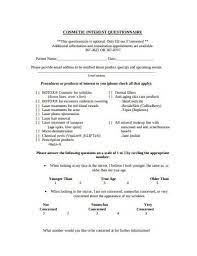 10 cosmetics questionnaire templates