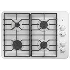 Gas Cooktop In White With 4 Burners