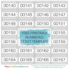 Free Printable Numbered Ticket Template Free Printables Online