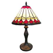 83113 Border Stained Glass Lamp With