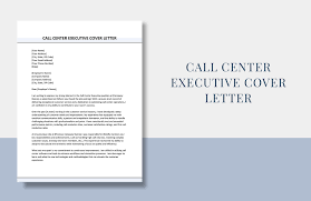 call center executive cover letter in