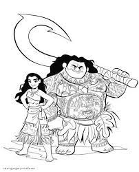 Get inspired with the creative moana birthday decorations moana cakes moana crab suckers more. The Moana And Maui Page To Color It Coloring Pages Printable Com