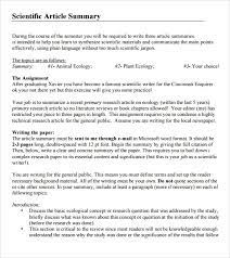 Scientific article review involves anything in the realm of science. Free 6 Article Summary Samples In Pdf