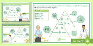 Chemistry Equation Triangles A4 Display