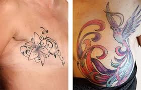Watercolor flower pink ribbon breast cancer tattoo by louise flynn. Decorative Tattoos After Breast Cancer Surgery Breast Cancer Now