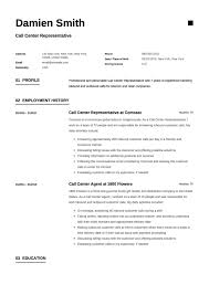 Resume Call Center Representative Samples Economiavanzada
