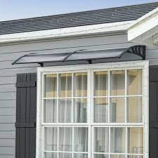 Porch Awning Polycarbonate Black 200cm