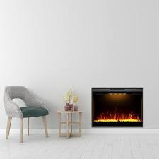 Clihome Flame 33 In Wall Mounted