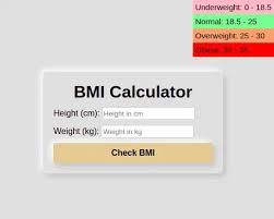 Design Javascript Bmi Calculator