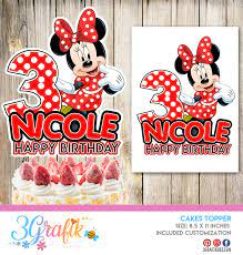 minnie mouse birthday cake topper