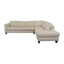 milano white leather two piece sofa