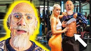 old man weightlifting prank you