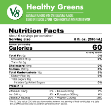 v8 blends healthy greens juice 46 fl