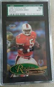 I'm not sure the rookie variations are accurate. 1999 Fleer Ultra 272r Edgerrin James Rookie Card Sgc 92 Indianapolis Colts Ebay