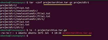 tar command in linux explained with