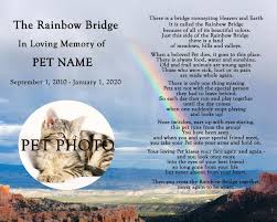 memorial poem dog cat 8x10 print