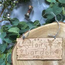Personalised Wooden Fairy Garden Sign