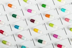 Different Color Tablets And Pills Chart Medication