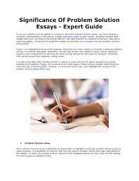 problem solution essays pdf