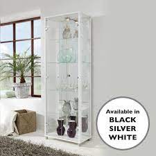 double gl trophy cabinet in white