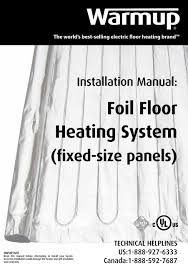 foil heating panels installation manual
