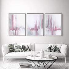 Pink Poster Pink Grey Wall Art Art