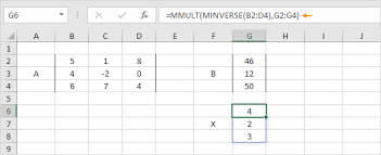 linear equations in excel