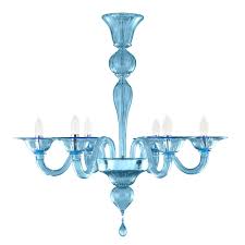 21st Century Chandelier 6 Arms Light Blue Murano Glass By Multiforme For Sale At 1stdibs