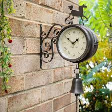 Horse And Bell Garden Clock With