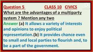 what are the advanes of a multiparty