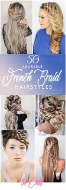 A gorgeous balayage blonde hairstyle is divided into two super chunky french side braids, both leading back to a low ponytail. 50 Inspiring Ideas For French Braids That Stand Out In 2020