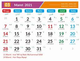 Pepatah arab berbunyi waktu itu lebih berharga dari pada emas. Kalender Bulan Maret 2021 Dan Hari Besarnya Enkosa Com Informasi Kalender Dan Hari Besar Bulan Januari Hingga Desember 2021