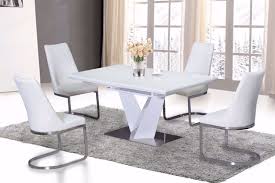 Nikole Glass Top Extendable Dining Table