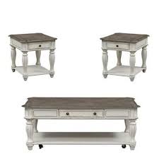So, the best tip to save money when shopping online is. 3 Piece Coffee Table And Set Of 2 End Table Set N Rustic White 684357135891 Ebay