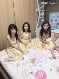 Mẹ Việt 10 năm sinh 4 con gái bé nào cũng xinh xắn