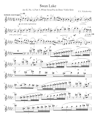 I intensely dislike the midi orchestral instrument sounds, so i changed all the instruments to. Tchaikovsky Swan Lake White Swan Pas De Deux Violin Solo Sheet Music For Violin Solo Musescore Com