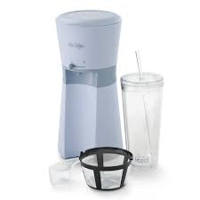 Head over to target where you can snag this mr. Mr Coffee Iced Coffee Maker With Reusable Tumbler And Coffee Filter Gray Target