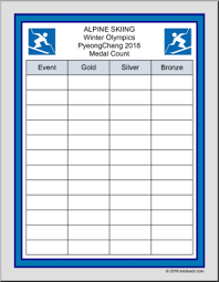 2018 Winter Olympics Stat Sheet Medal Stat Sheet Winter