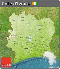 free physical map of cote d ivoire