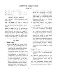 isc cl 12 syllabus 2022 computer science