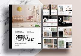free indesign modern interior portfolio