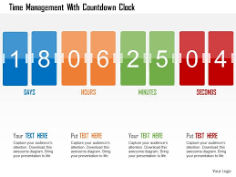 Time Management With Countdown Clock Flat Powerpoint Design