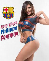 Desnudo integral culé de Suzy Cortez para dar la bienvenida a Coutinho al  Barça 